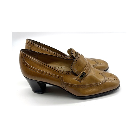 Roger’s Women Handmade Shoes Made In Italy Brogue Leather Craftsmanship SZ 36.5. - Picture 2 of 6